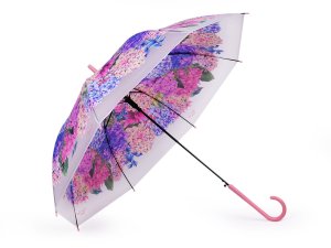 Dámský vystřelovací deštník hortenzie