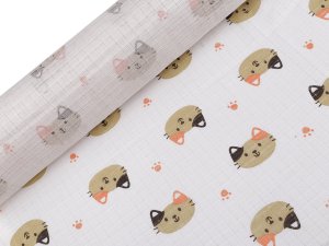 Bavlněná plenkovina / mušelín kočka