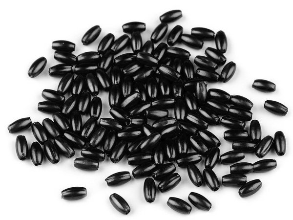 Plastové voskové korálky / perly Glance rýže 3x6 mm