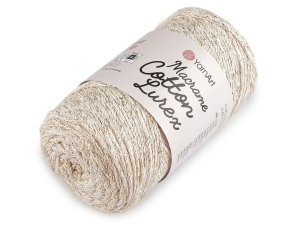 Pletací příze Macrame Cotton lurex 250 g