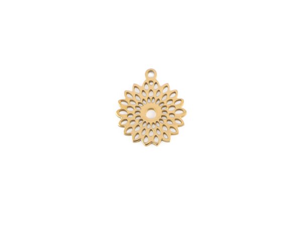 Přívěsek z nerezové oceli čtyřlístek, mandala