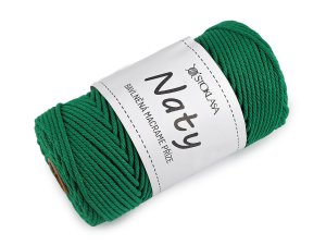 Bavlněná pletací příze macrame Naty Ø3 mm rozčesávací