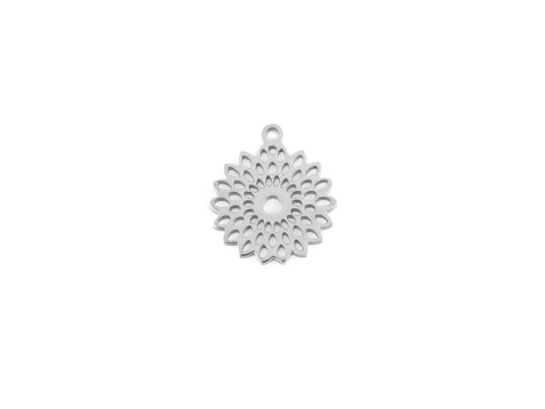 Přívěsek z nerezové oceli čtyřlístek, mandala
