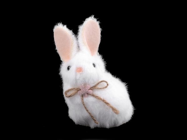 Velikonoční zajíček plyšový do věnců a truhlíků