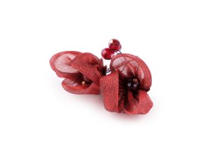 Květ na drátku s broušenými korálky hand made