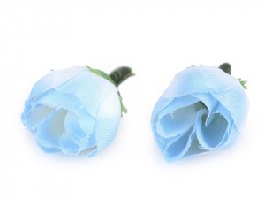 Umělý květ růže Ø20 mm - 6 modrá sv.