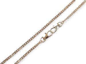 Řetízek plochý na kabelky s karabinou délka 117 cm