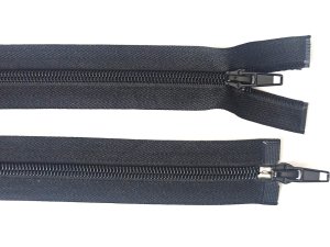 Spirálový zip šíře No 5 délka 60 cm bundový 2 jezdci