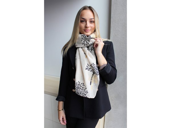 Šátek / šála se zlatým potiskem 70x175 cm