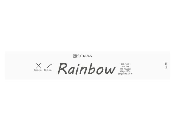 Pletací příze mohérová Rainbow 100 g