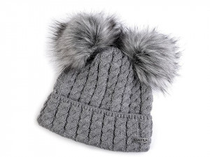 Dětská zimní čepice s bambulemi