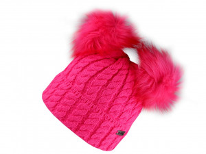 Dětská zimní čepice s bambulemi