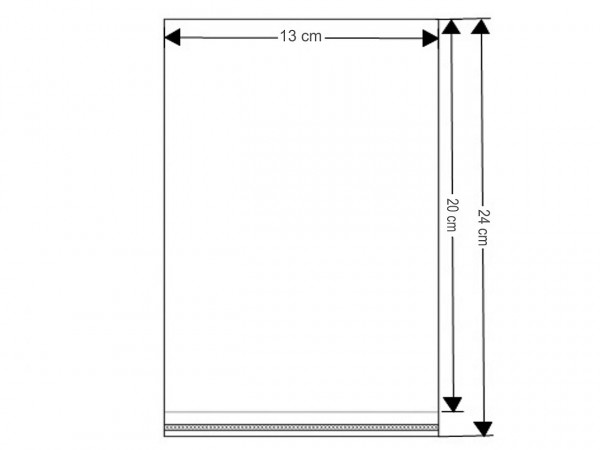 PP sáček s lepicí klopou 13x20 cm