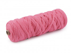 Bavlněná šňůra plochá tkaná / macrame šíře 8-10 mm