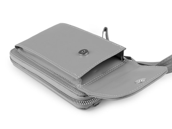 Peněženka s kapsou na mobil přes rameno crossbody 11x19 cm