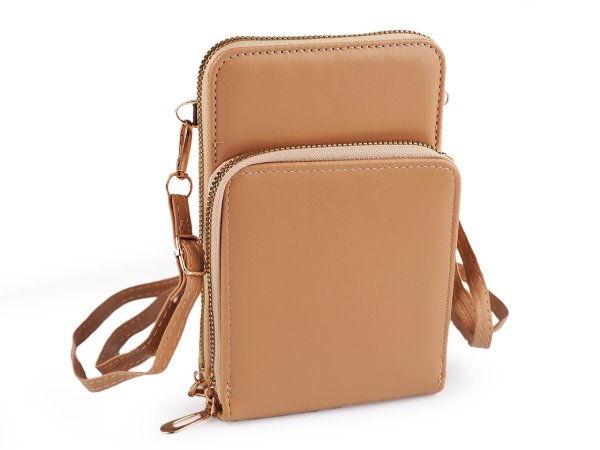 Peněženka s kapsou na mobil přes rameno crossbody 11,5x18 cm