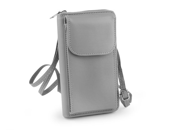 Peněženka s kapsou na mobil přes rameno crossbody 11x19 cm