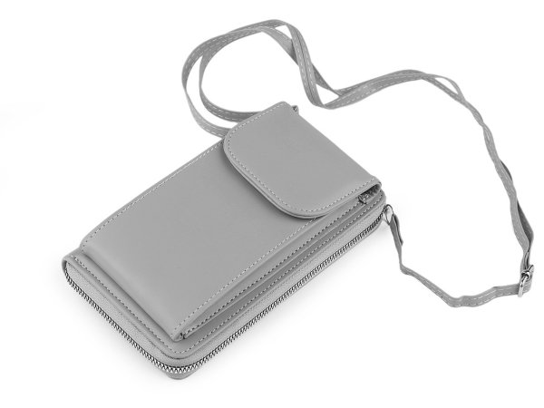 Peněženka s kapsou na mobil přes rameno crossbody 11x19 cm
