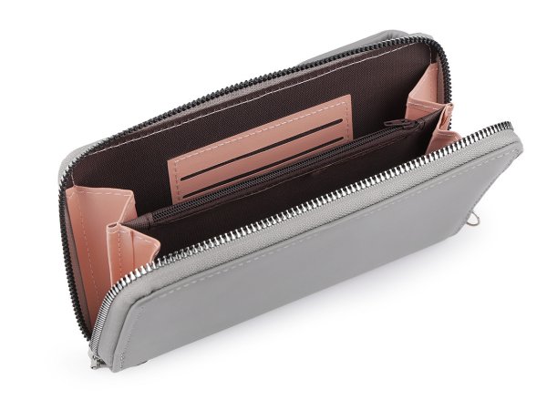 Peněženka s kapsou na mobil přes rameno crossbody 11x19 cm