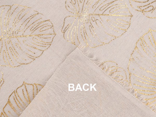 Bavlněná metráž / imitace lnu, monstera