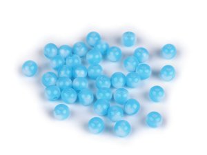Plastové korálky Ø8 mm se srdíčkem