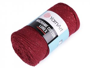 Pletací příze Macrame Cotton lurex 250 g