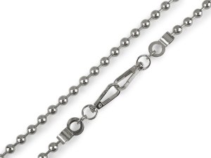 Řetízek kuličkový na kabelky s karabinou délka 120 cm