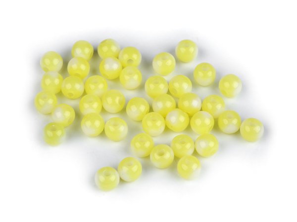 Plastové korálky Ø8 mm se srdíčkem