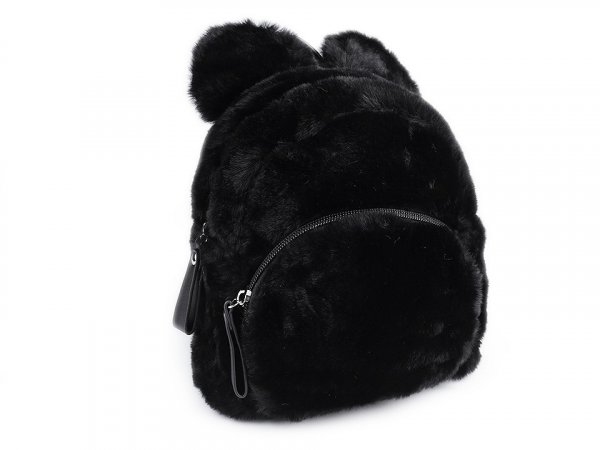 Dívčí kožešinový batoh medvídek