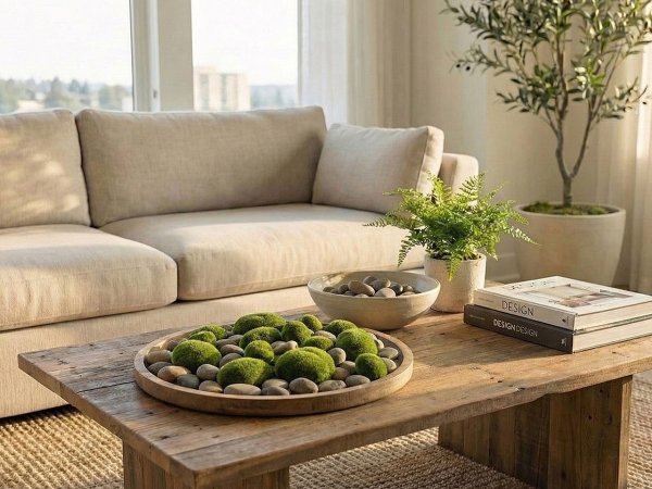 Dekorační mechové kameny 8 ks mix velikostí