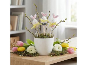 Zápich velikonoční vajíčko kuřátko / zajíček mix