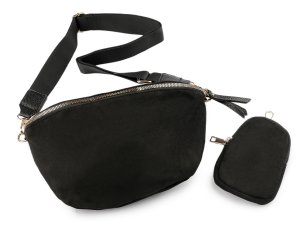 Kabelka crossbody s pouzdrem semišová 29x19 cm