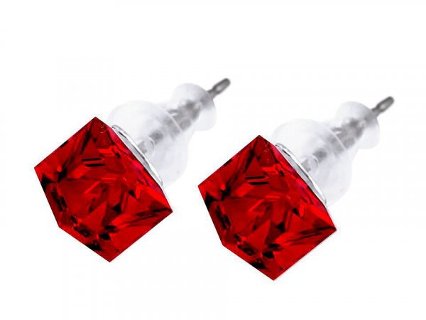 Náušnice se Swarovski Elements kostka