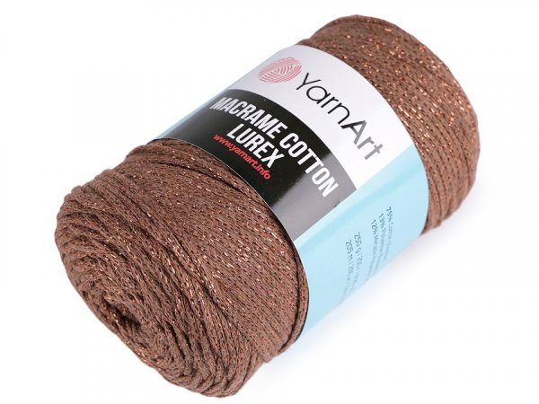 Pletací příze Macrame Cotton lurex 250 g