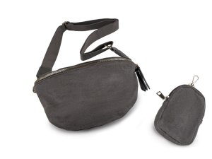 Kabelka crossbody s pouzdrem semišová 24x16 cm