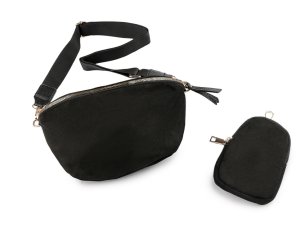 Kabelka crossbody s pouzdrem semišová 24x16 cm