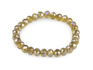 Náramek pružný z broušených korálků s AB efektem
