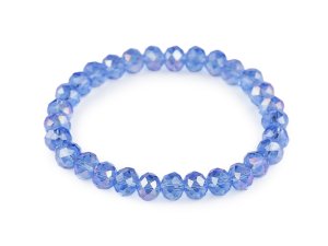 Náramek pružný z broušených korálků s AB efektem