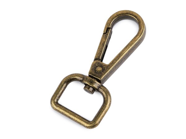 Kovová karabina otočná, průvlek 15 mm