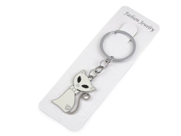 Kovový přívěsek na batoh / klíče kočka