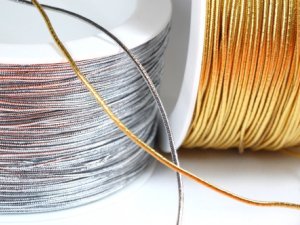 Pruženka klobouková lurex hladký 1,2 mm - Stříbrná