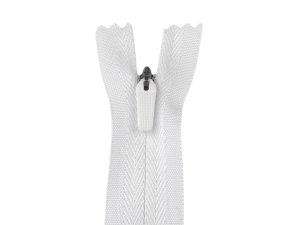 Spirálový zip skrytý No 3 délka 25 cm na outdoorové oděvy a doplňky, semi-autolock