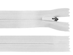 Spirálový zip skrytý No 3 délka 25 cm na outdoorové oděvy a doplňky, semi-autolock