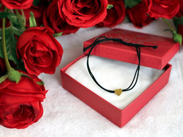 Náramek shamballa srdce z nerezové oceli