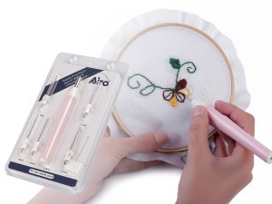 Dutá jehla / vyšívací pero - sada na vyšívání AIRO