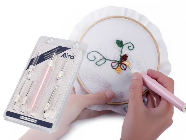 Dutá jehla / vyšívací pero - sada na vyšívání AIRO