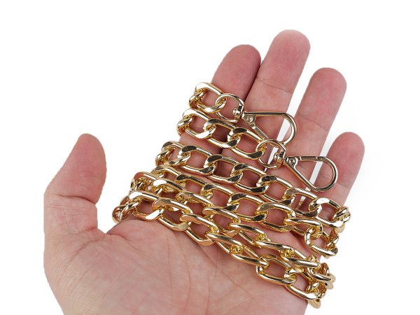 Řetízek na kabelky s karabinou délka 125 cm