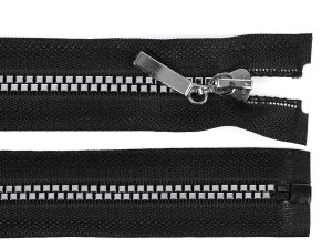 Kostěný zip No 5 délka 18 cm čtvercové zoubky
