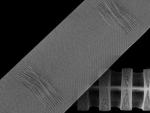 Záclonovka šíře 10 cm s poutky k navlečení na tyč