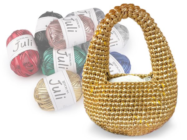 Pletací příze Juli metalická 100 g